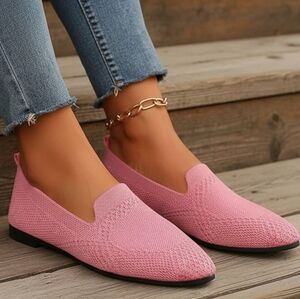 Pointed Toe Breathable Mesh Ballet Flats Slip-On Shoes Casual Lightweight Loafer